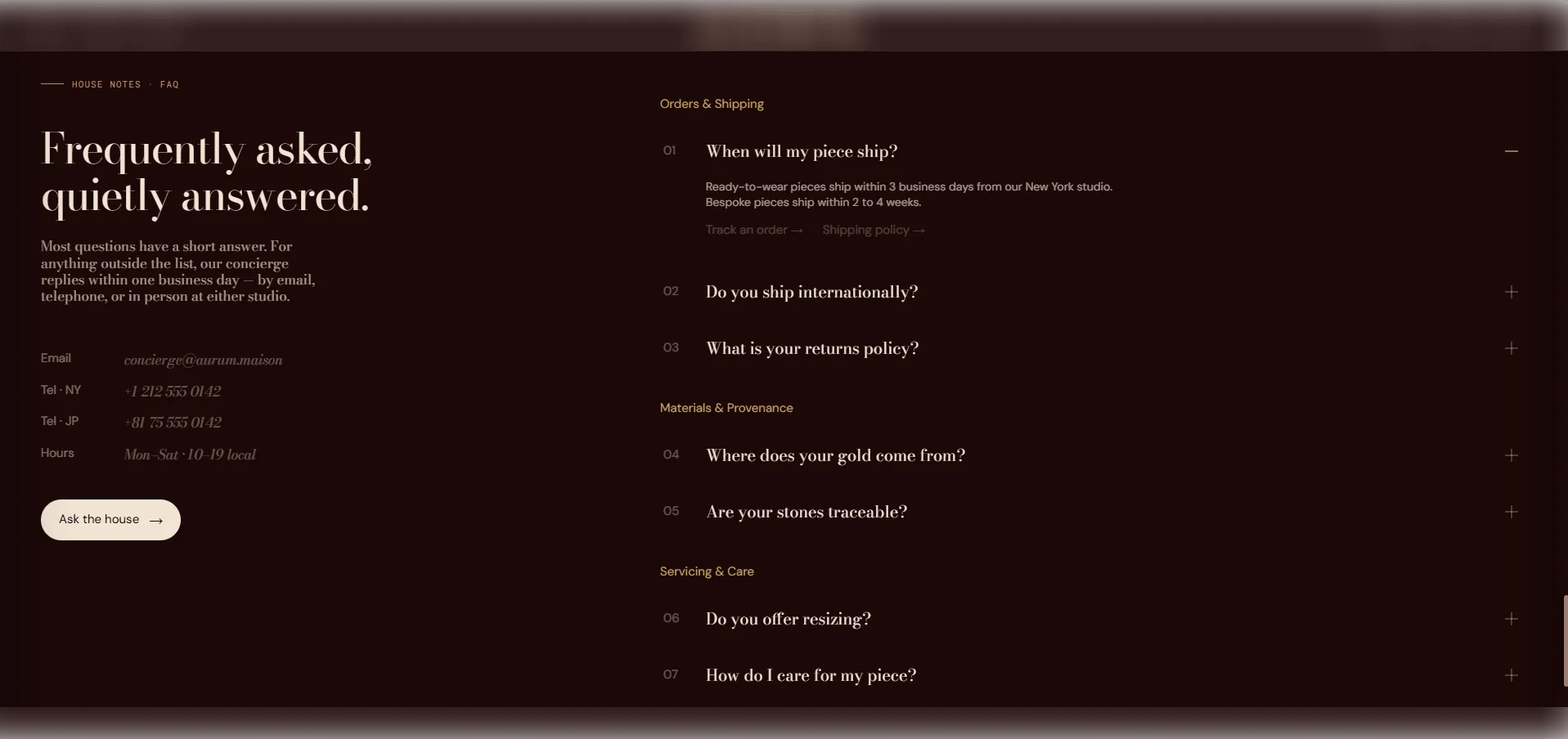FAQ Accordion
