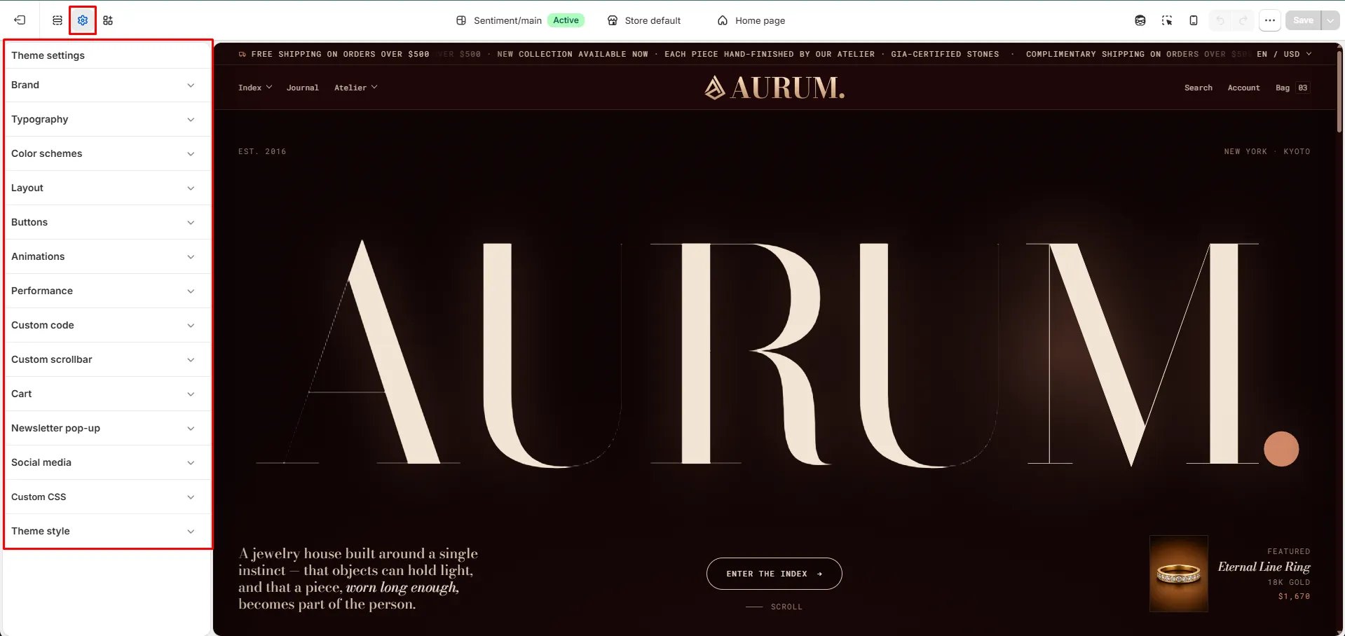 Theme Setting