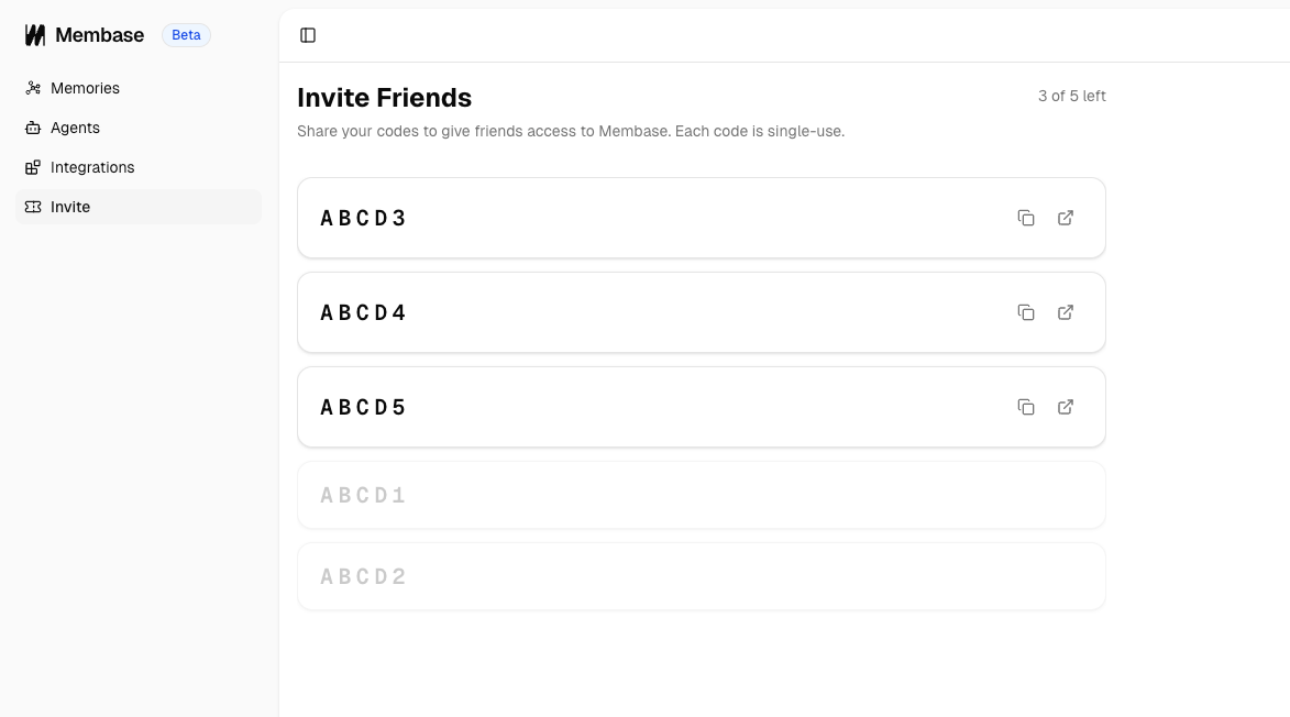 Invite Codes