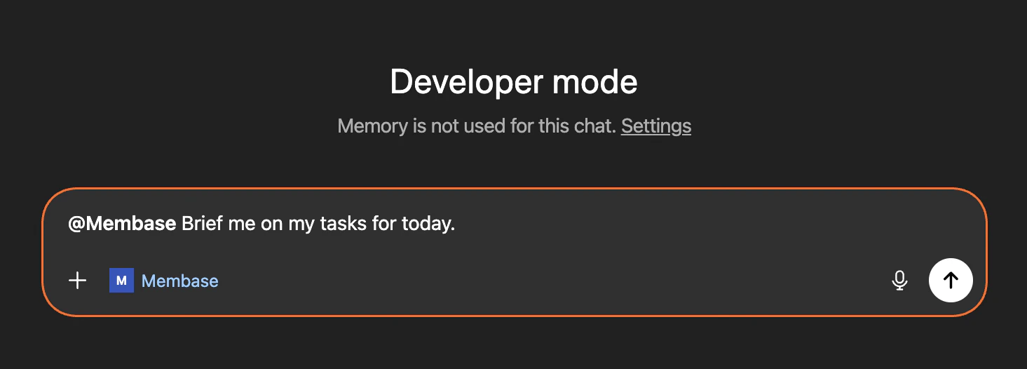 Using Membase in ChatGPT