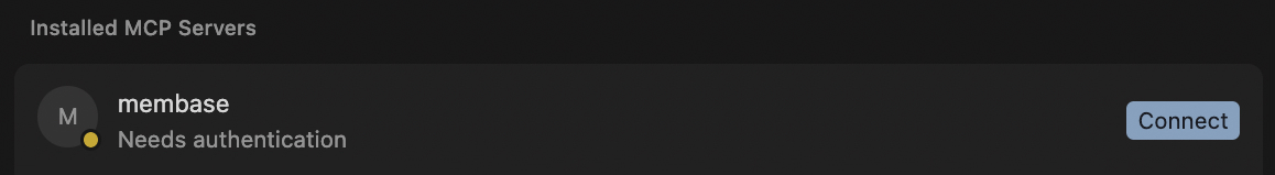Connect Membase in Cursor