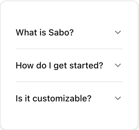 Accordion component preview (light)