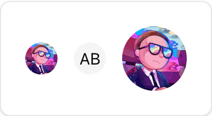 Avatar component preview (light)