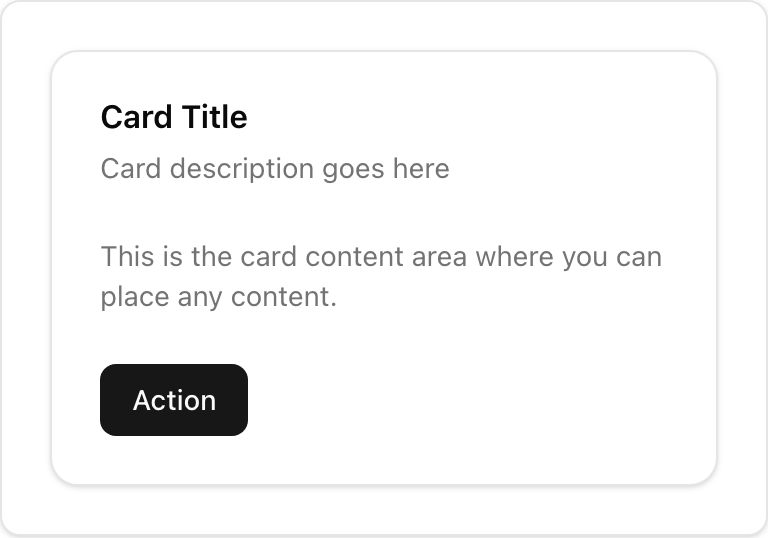 Card component preview (light)
