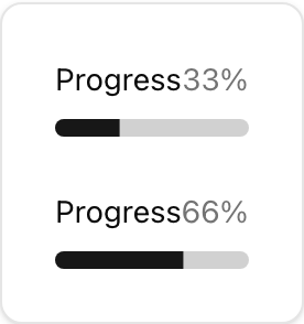 Progress component preview (light)