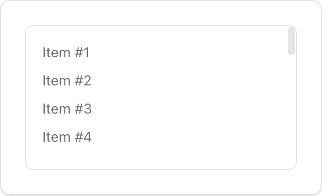 Scroll Area component preview (light)