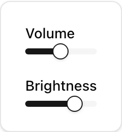Slider component preview (light)