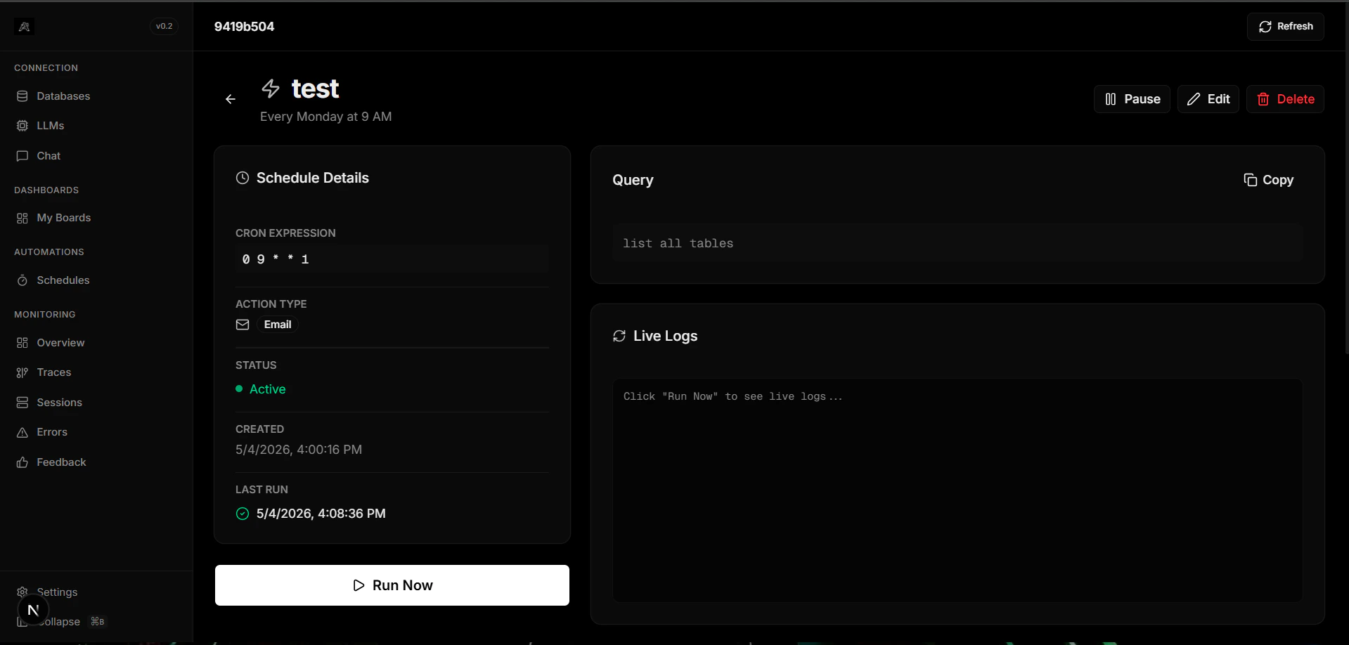 Automations Dashboard