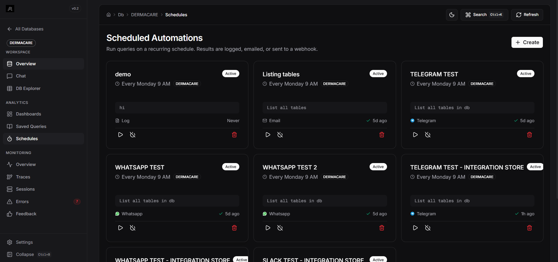 Automations Dashboard