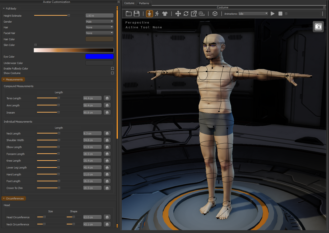 Avatar Customization panel