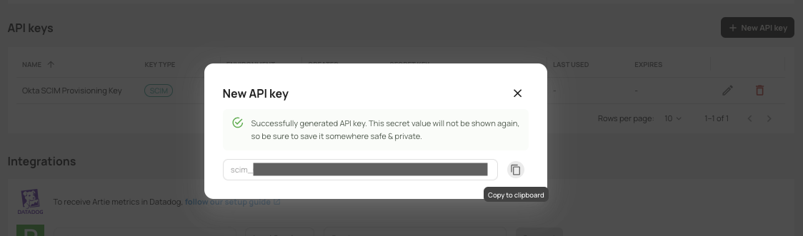 Copy Artie Scim Secret Key