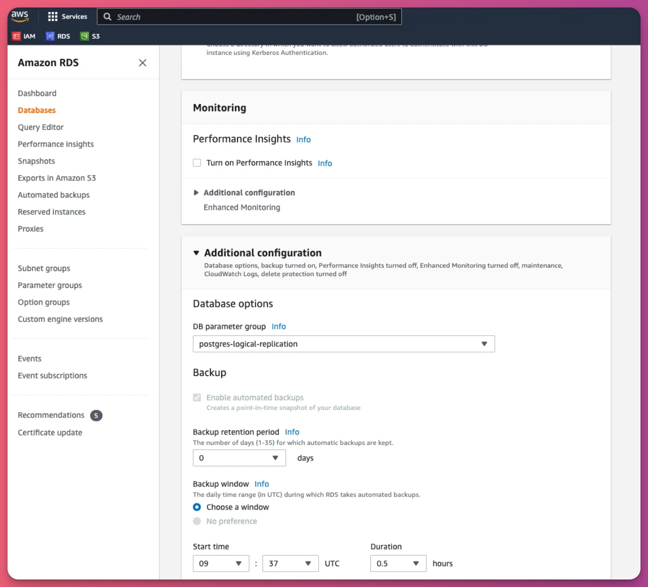 Associate parameter group to your database instance