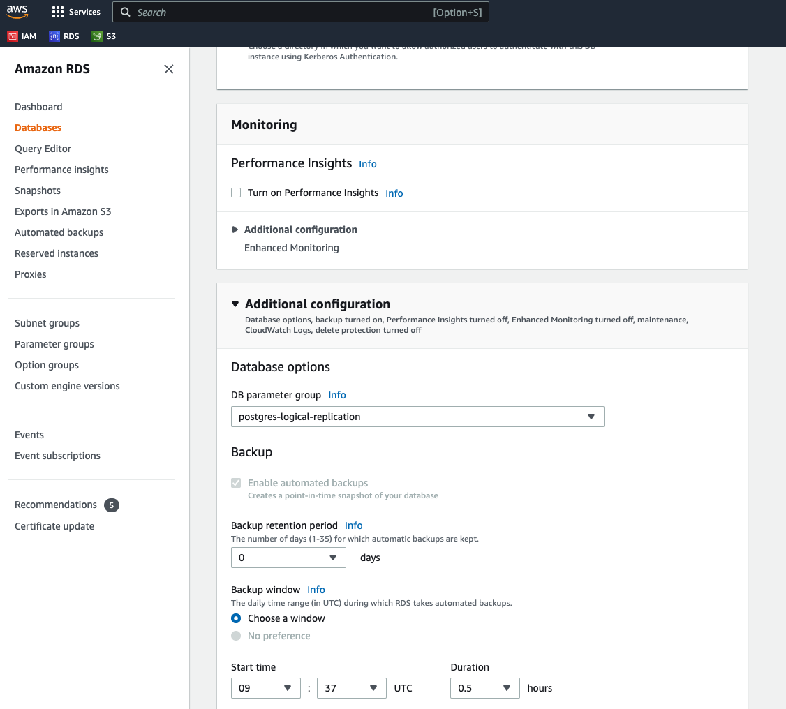 Associate parameter group to your database instance
