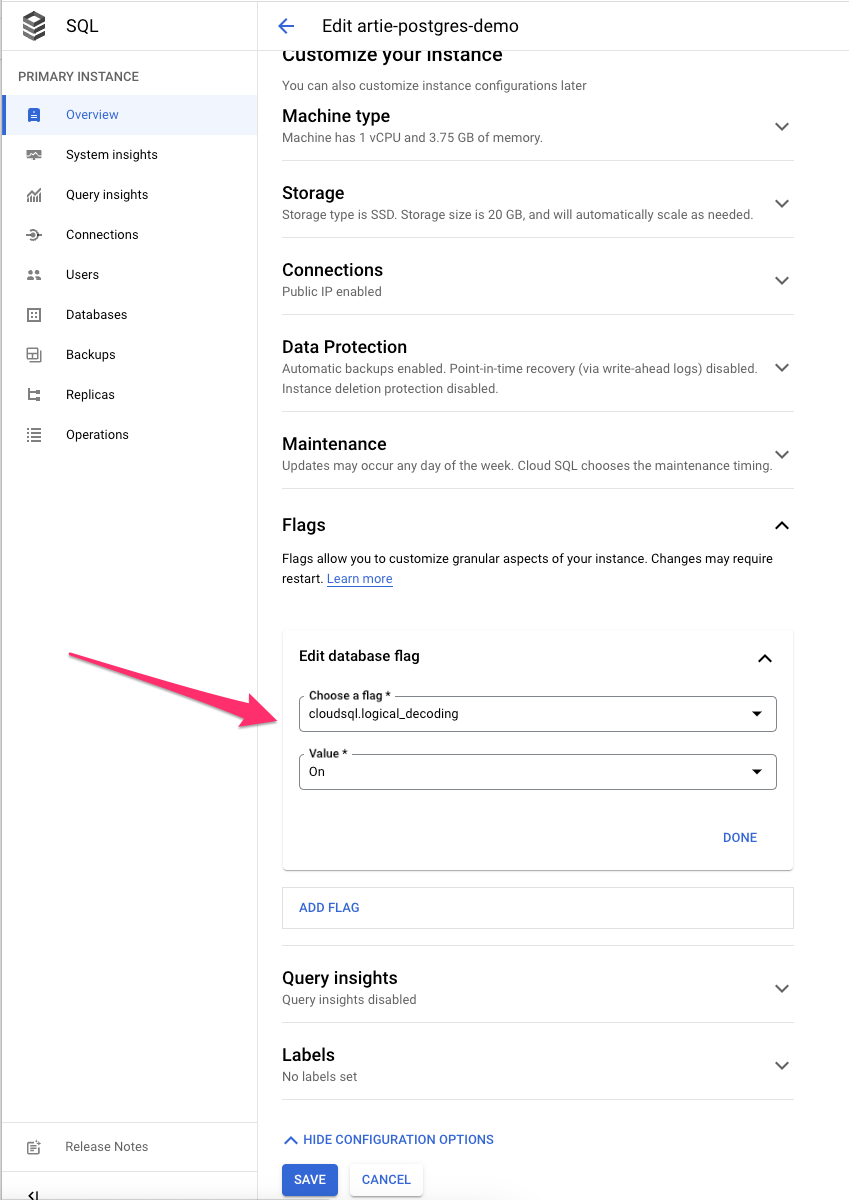 CloudSQL Logical Decoding