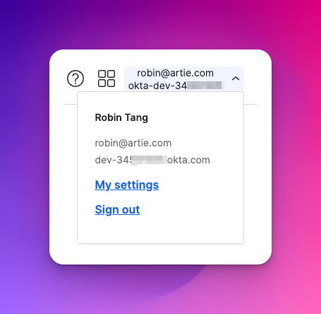 Retrieving your Okta domain
