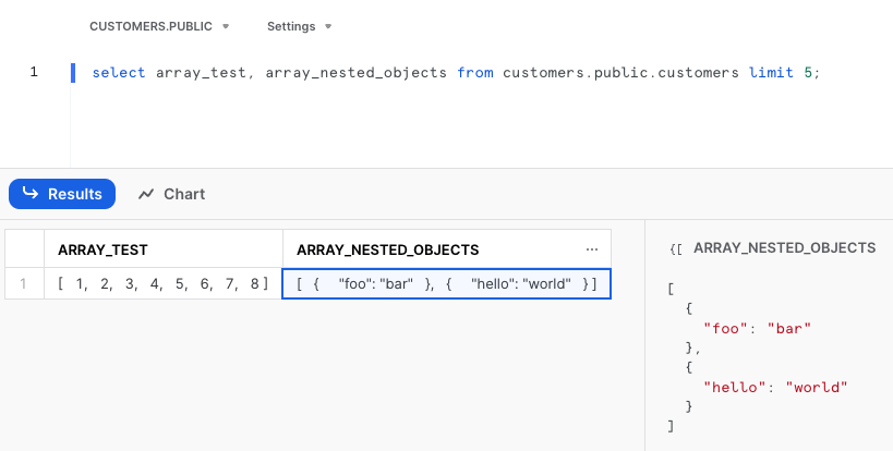 Array with nested objects