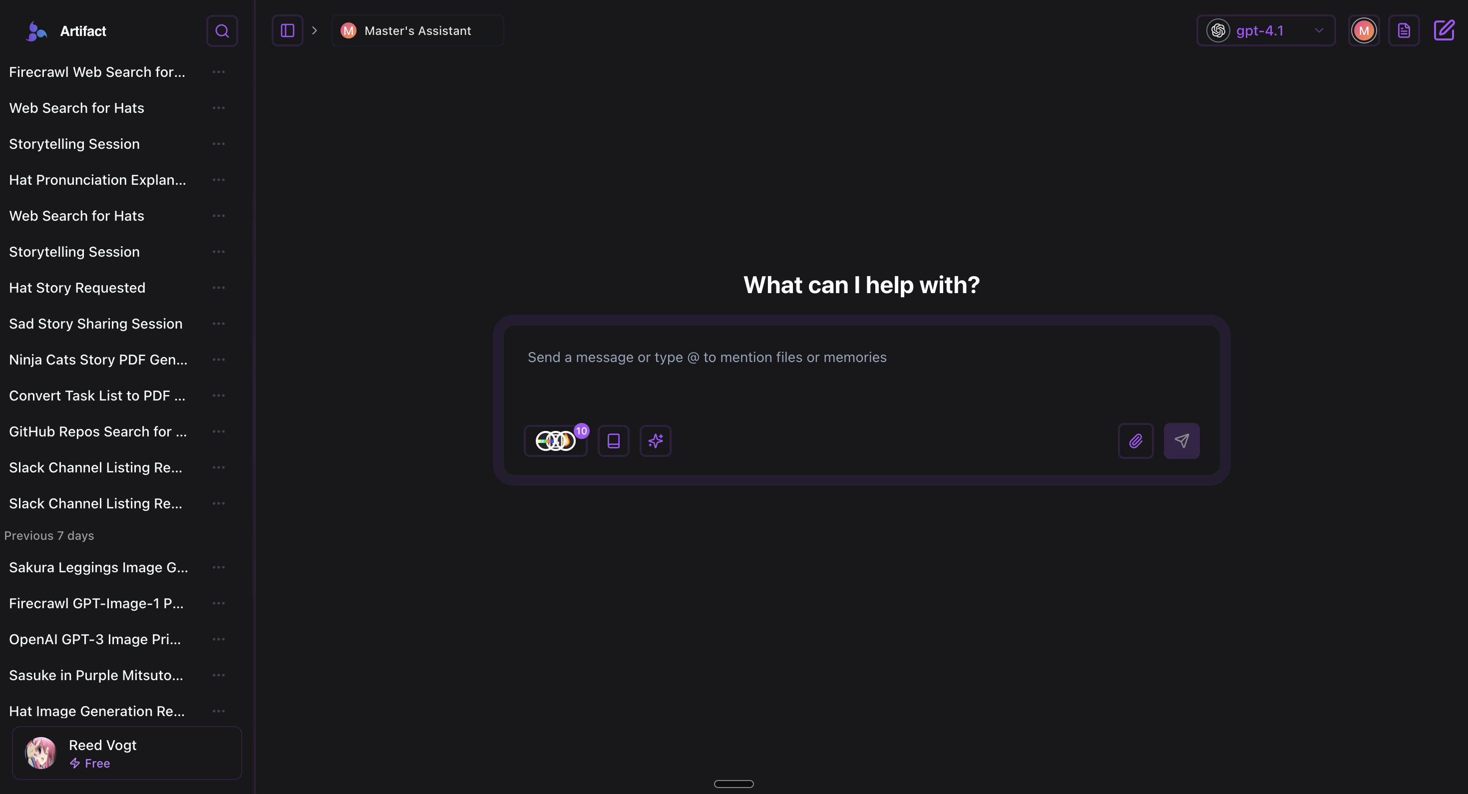 Artifact Chat Interface Example