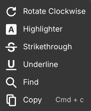 WebViewer Context Menu with Annotation options