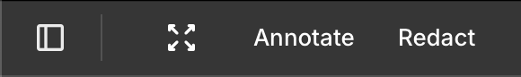 Toolbar with fullscreen icon