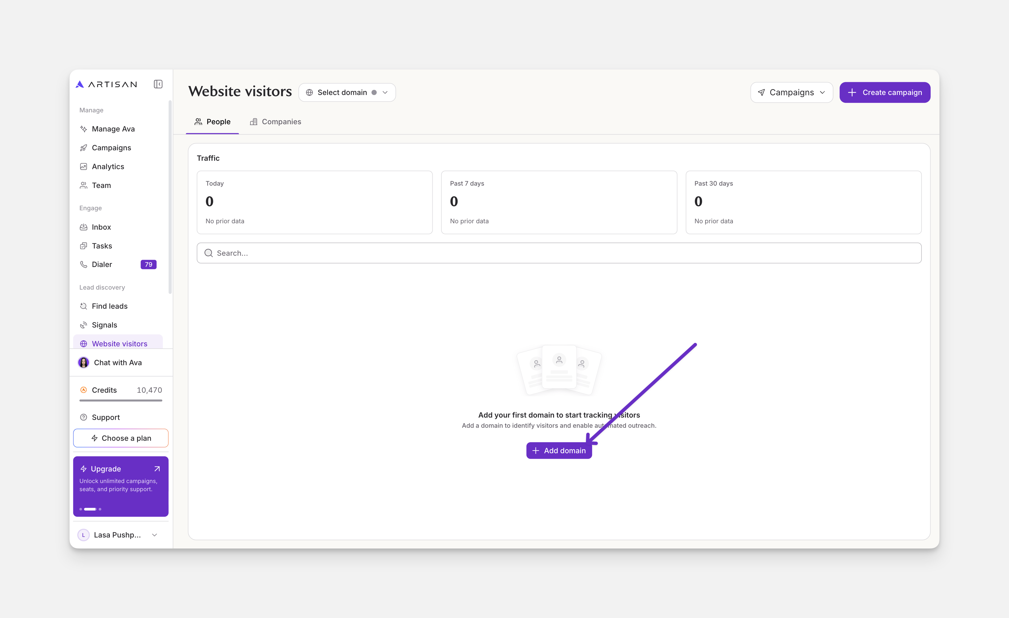 Website Visitors Adding A Domain