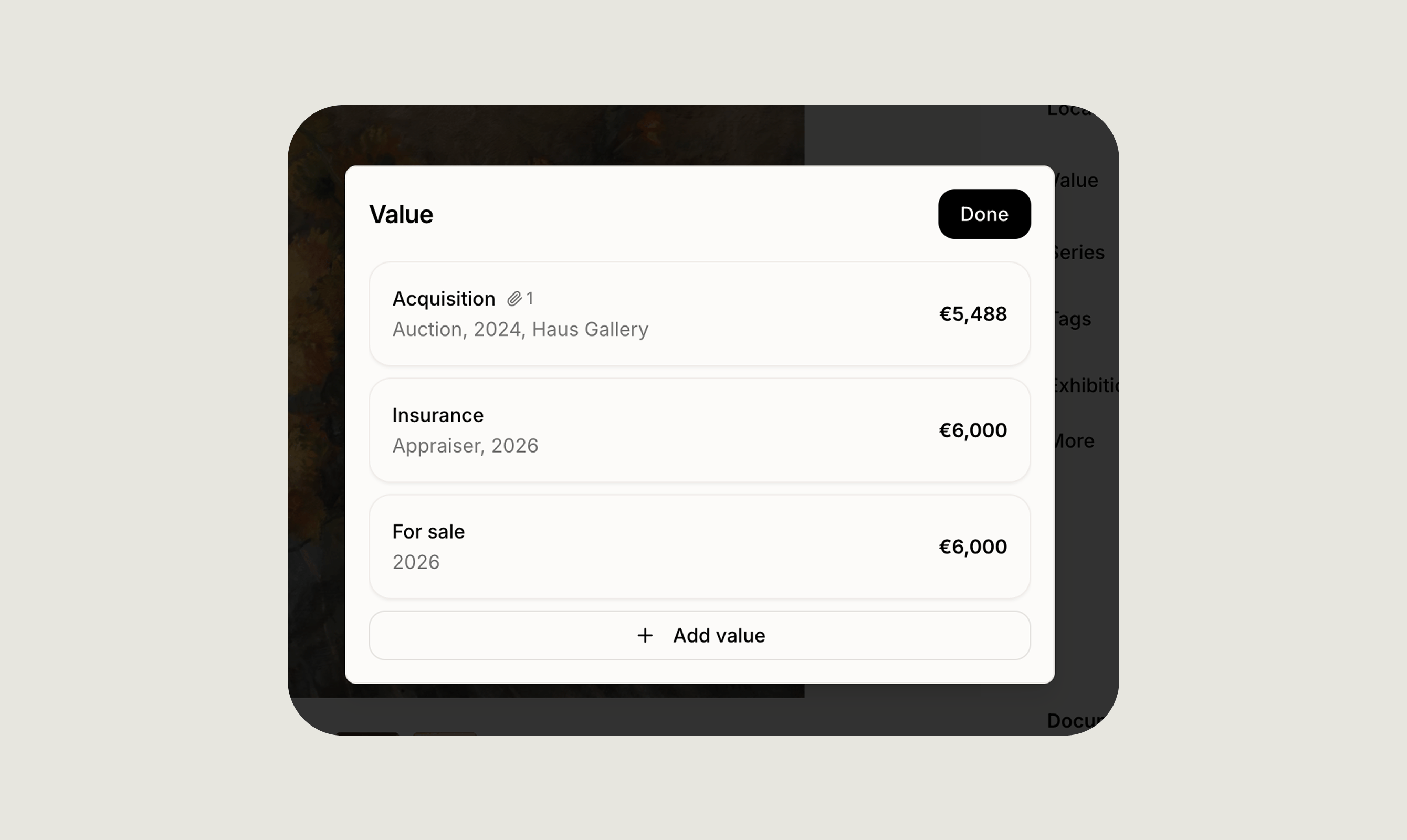Artopia Value Example