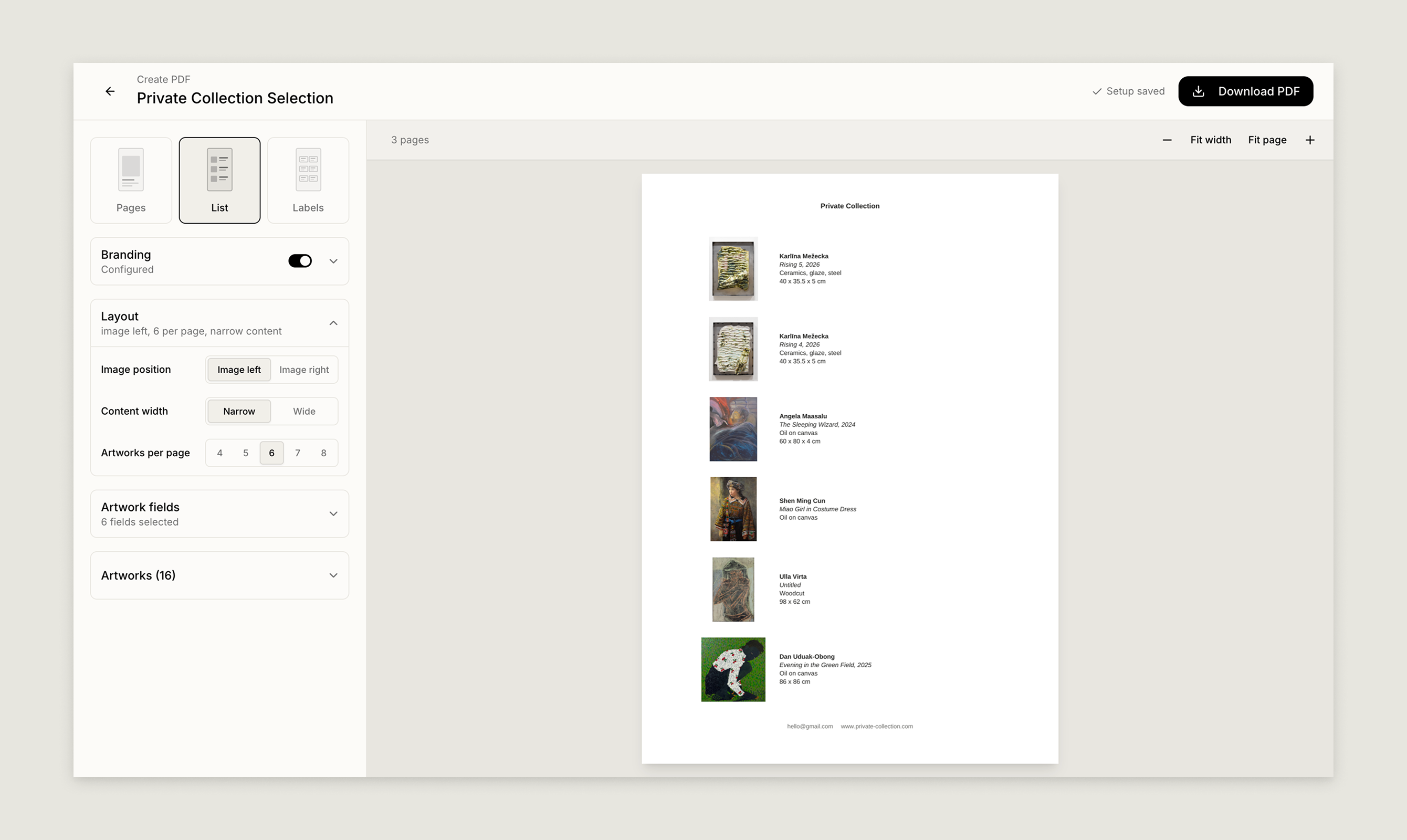 Pdf Lists