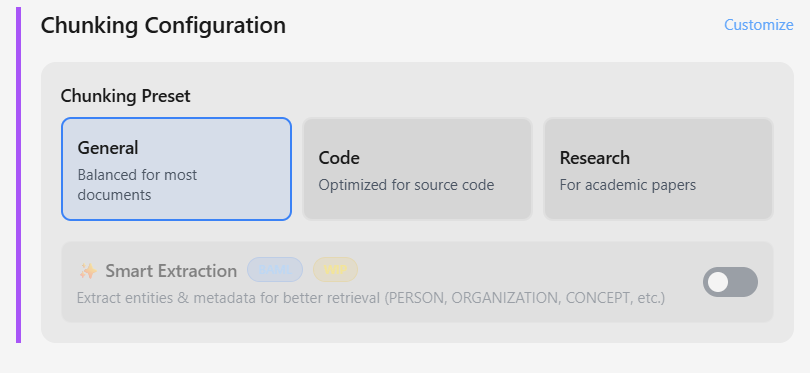 Chunking Configuration