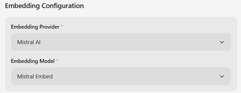 Embedding Provider Selection