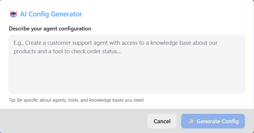 Config Generator Modal