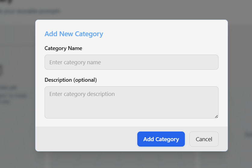 Prompt Categories