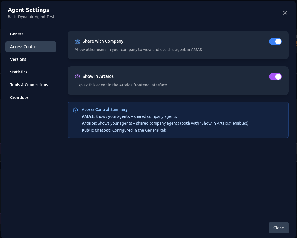 Access Control Settings