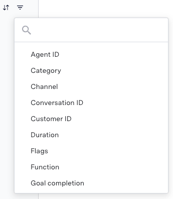 Filter options