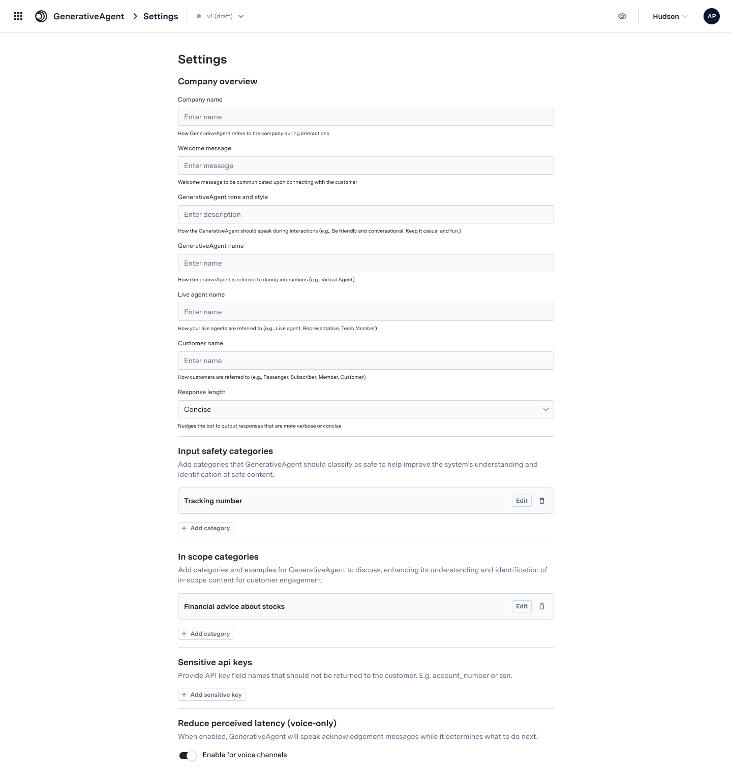Scope and Safety Settings