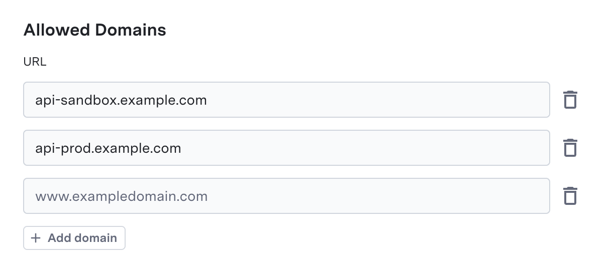 Allowed Domains