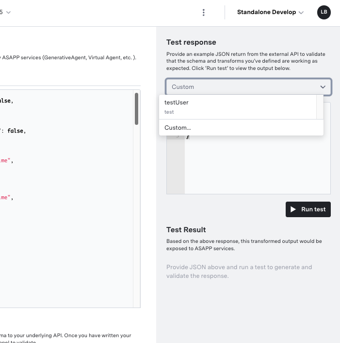 Mock User Selection