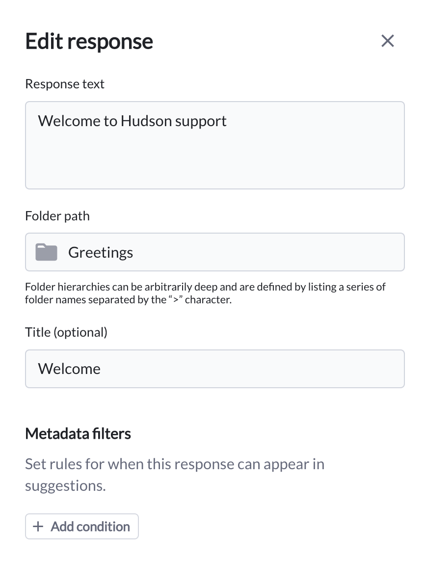 Configurable Response Elements