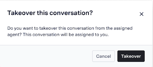 Chat Takeover Confirmation