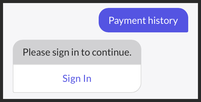 iOS SDK login prompt showing Sign In button for user authentication