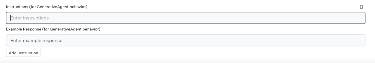 Additional instructions in topic configuration