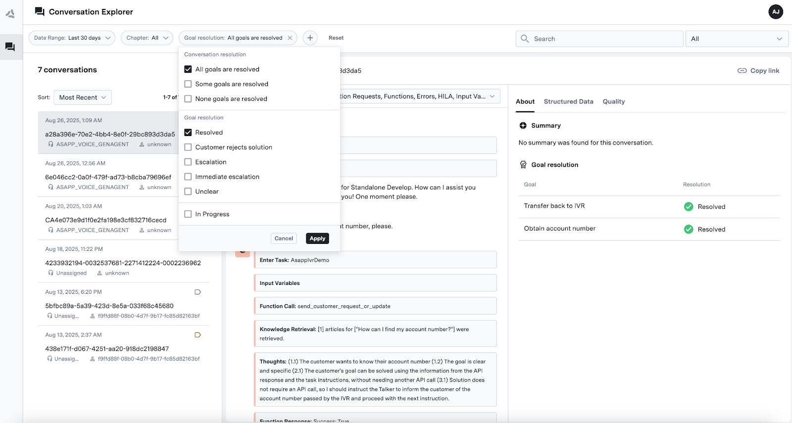 Goal Completion Filter