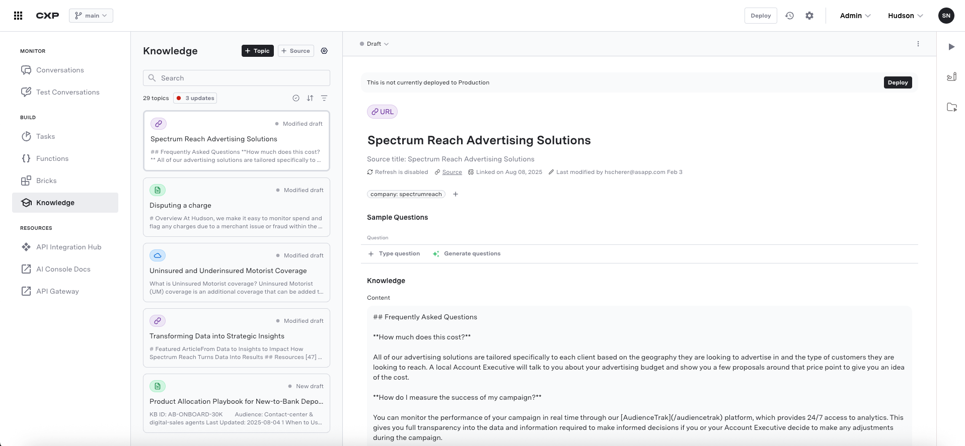 Connecting Your Knowledge Base - ASAPP Docs