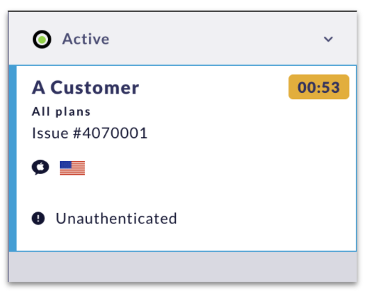 Agent Desk conversation interface showing the Notes icon and Issue ID location in the center panel