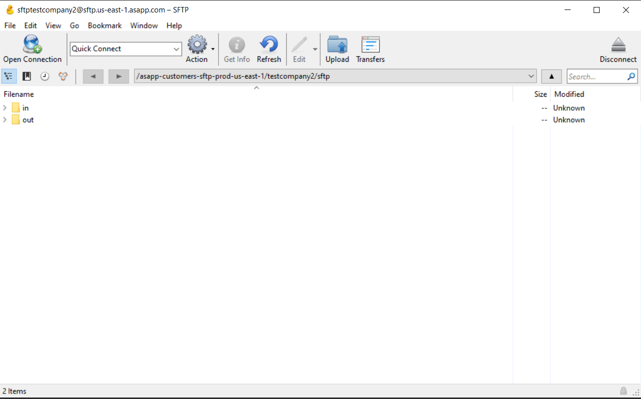 Transmitting Data to SFTP - ASAPP Docs