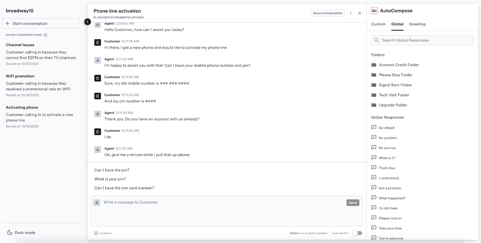 AutoCompose running in a sandbox environment