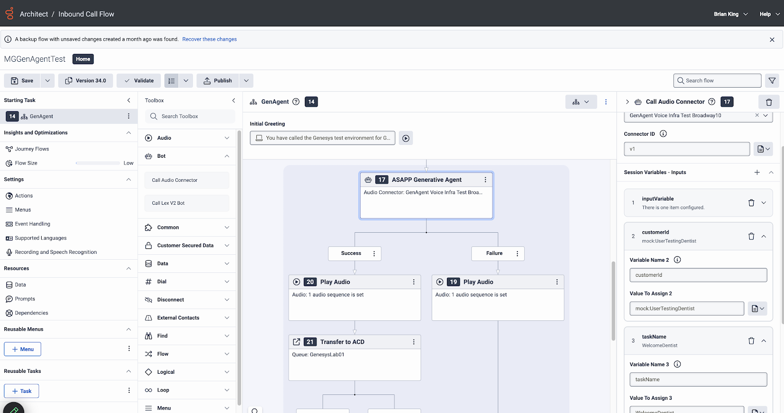Genesys Audiohook Flow