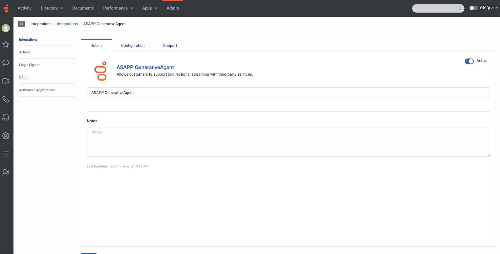 Genesys Integration Details