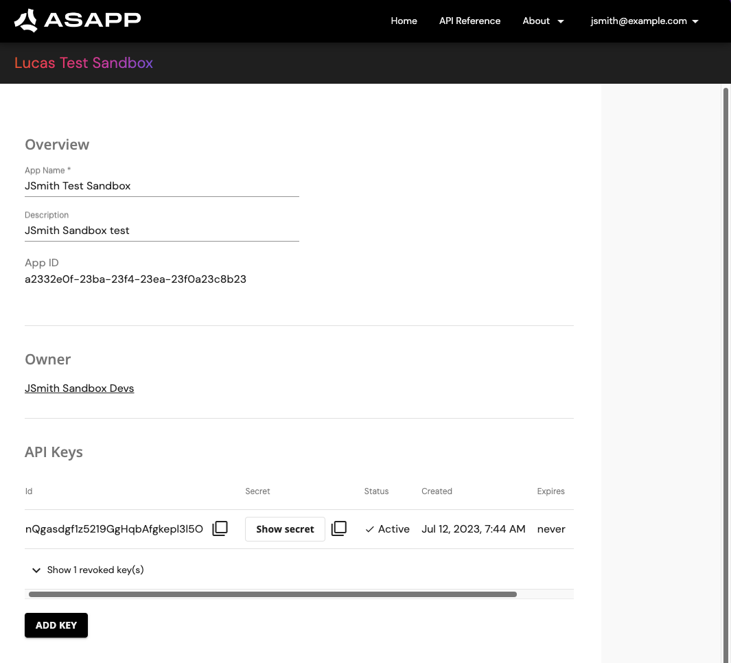Developer Quickstart - ASAPP Docs