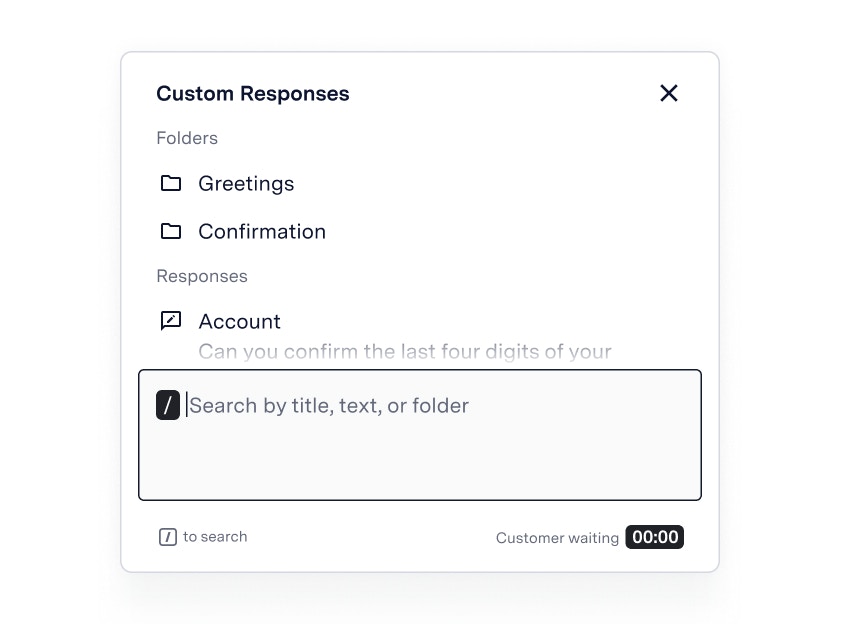 Augmented library of pre-written responses
