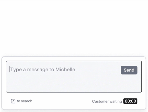 AutoSuggest feature showing suggested responses