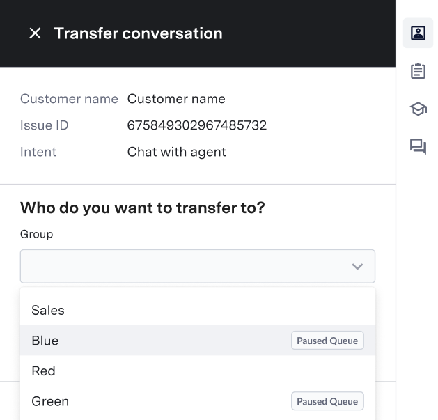 Transfer to Paused Queues in Agent Desk